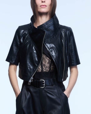 Crop Leather Jacket