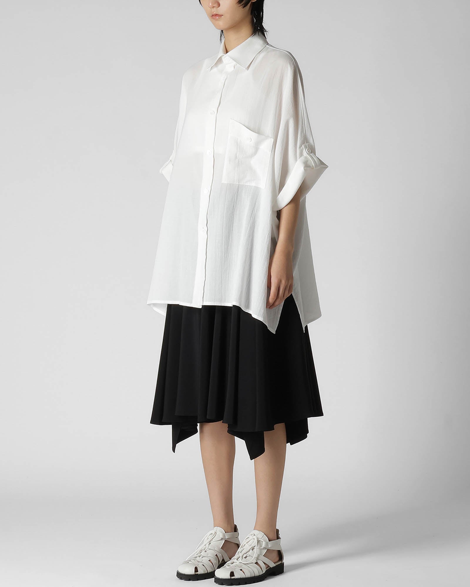 Cotton Voile Viyella Dolman Sleeve Shirt