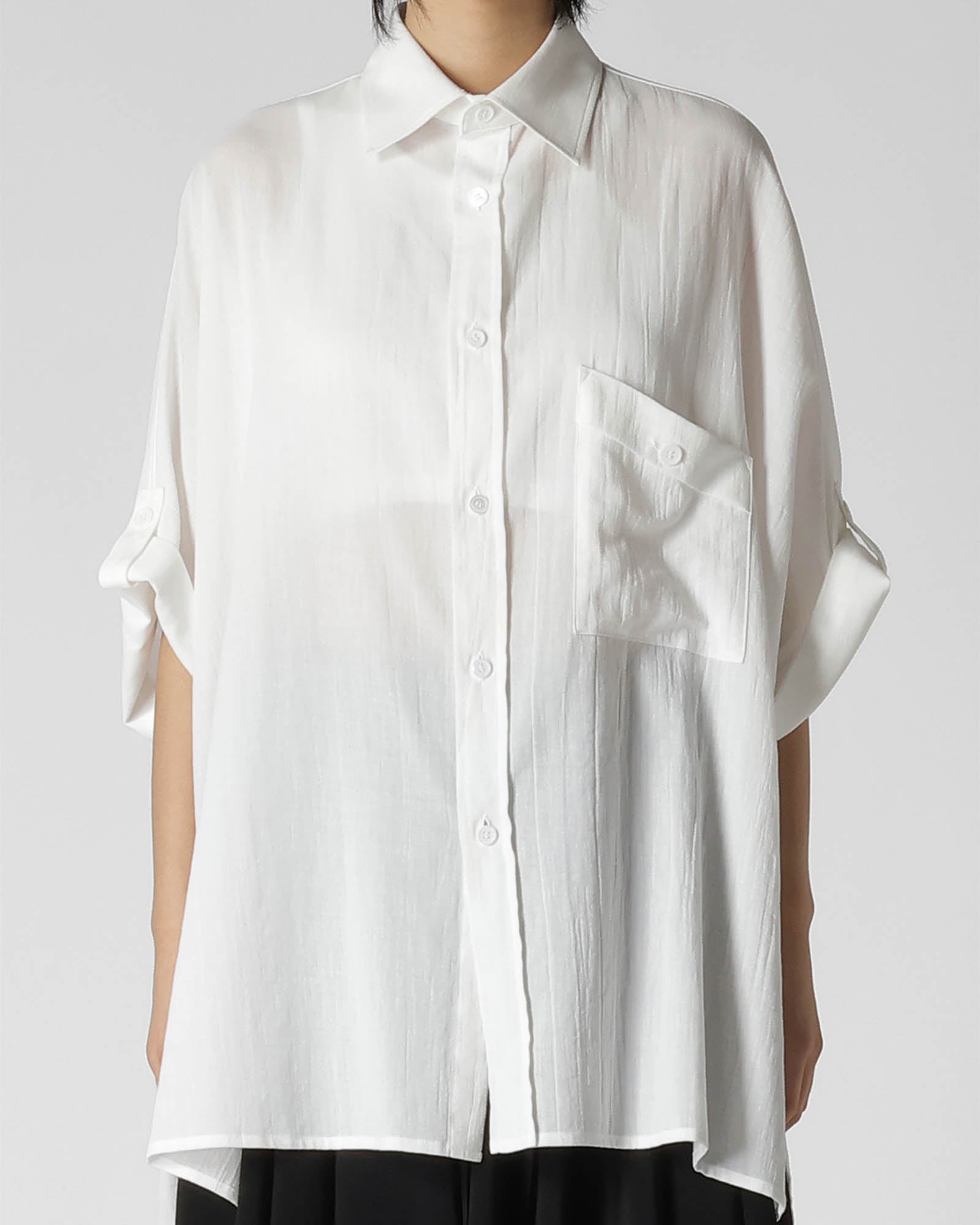 Cotton Voile Viyella Dolman Sleeve Shirt
