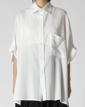 Cotton Voile Viyella Dolman Sleeve Shirt