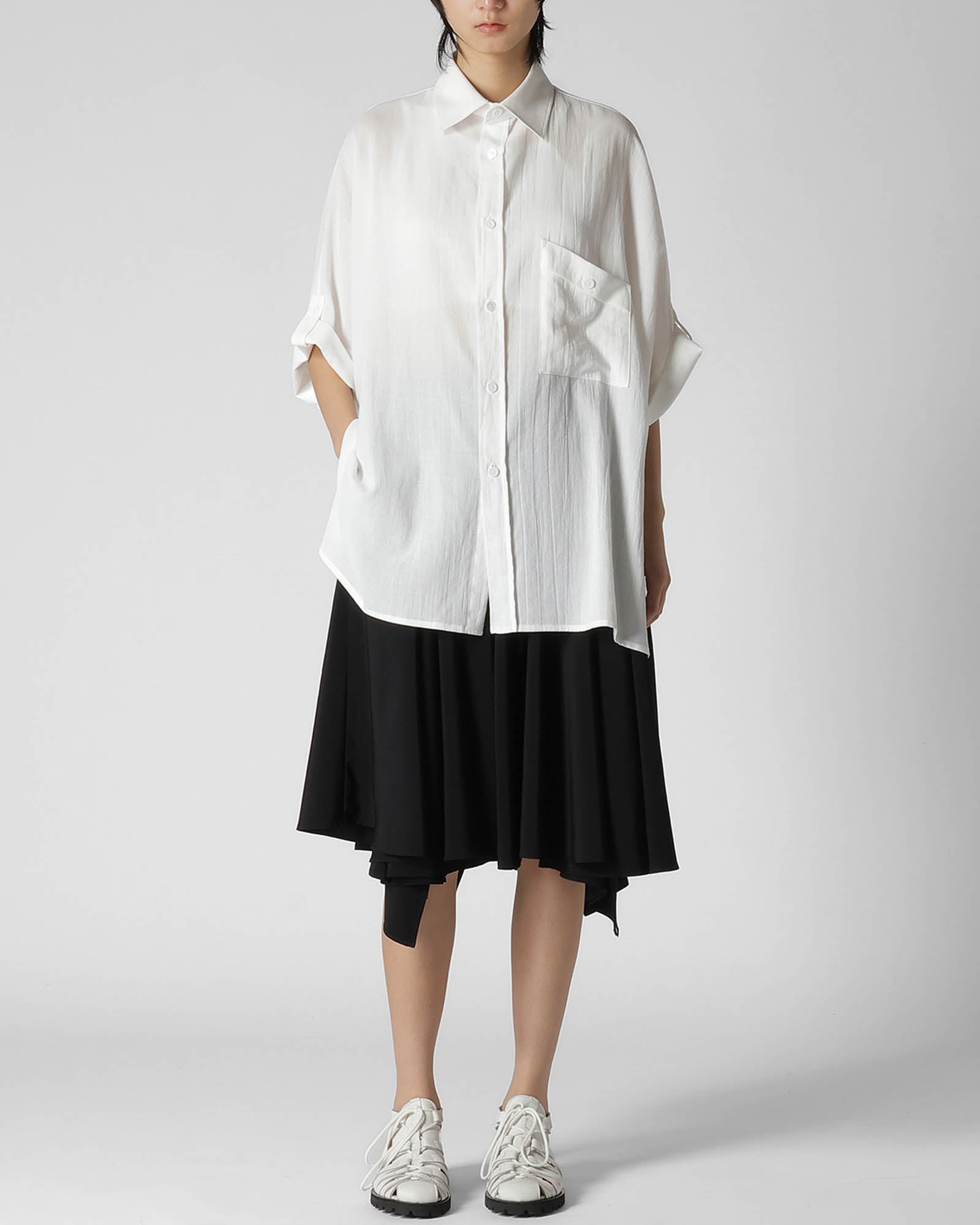 Cotton Voile Viyella Dolman Sleeve Shirt