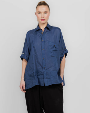 Cotton Voile Viyella Dolman Sleeve Shirt