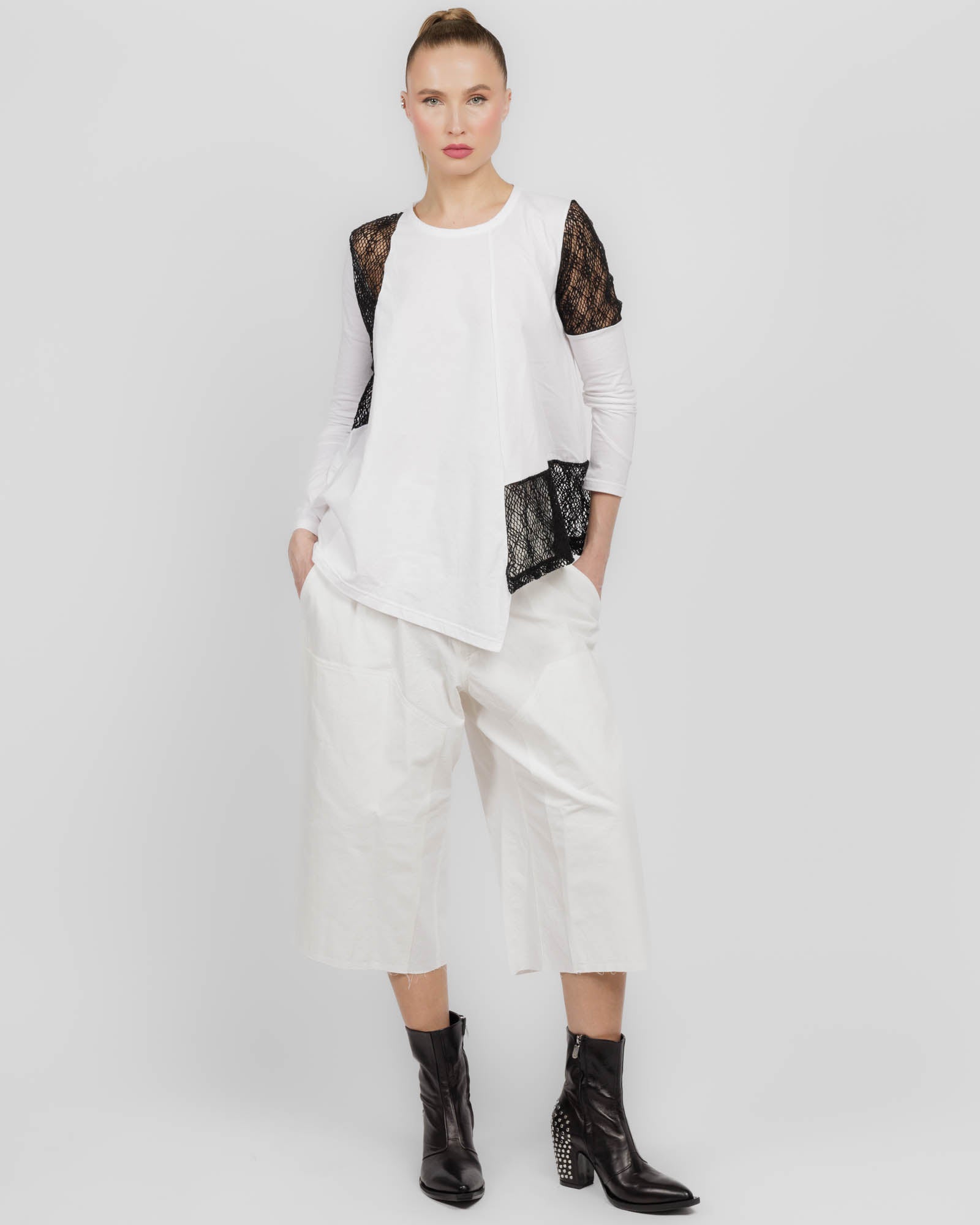 O Lace Combo Long Sleeve
