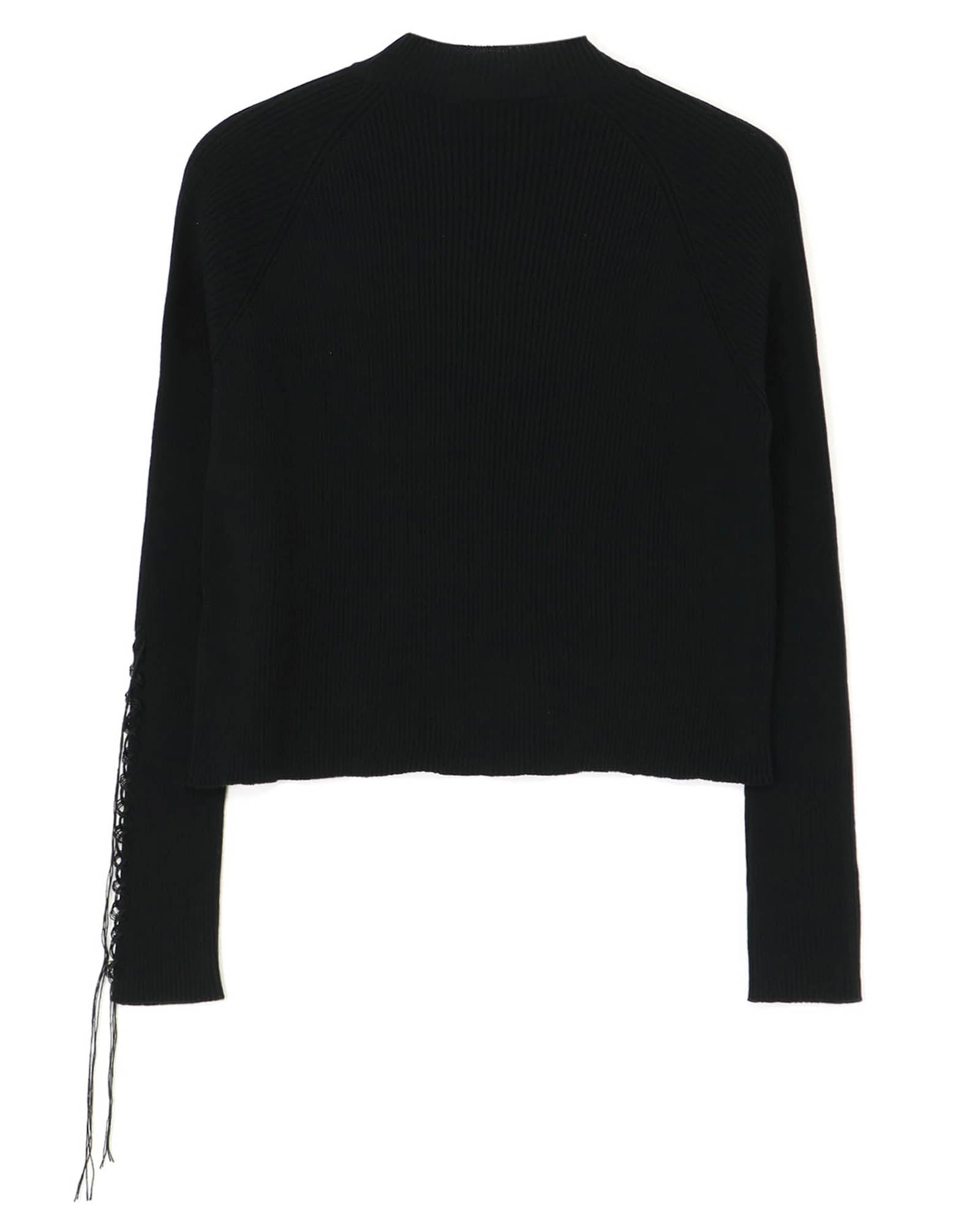 Lace Up Mock Neck Sweater