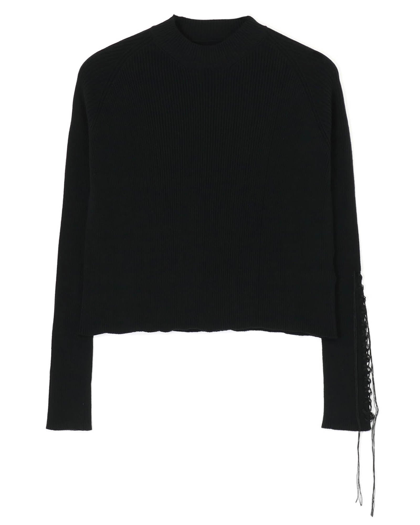 Lace Up Mock Neck Sweater