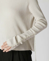 Lace Up Mock Neck Sweater