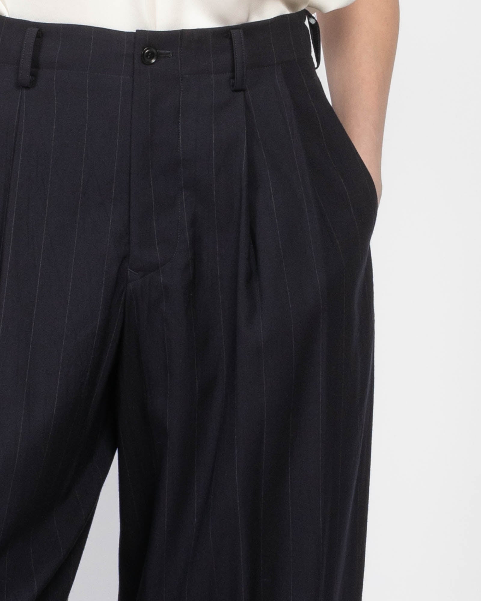 U-Double Tucked Wide Pants