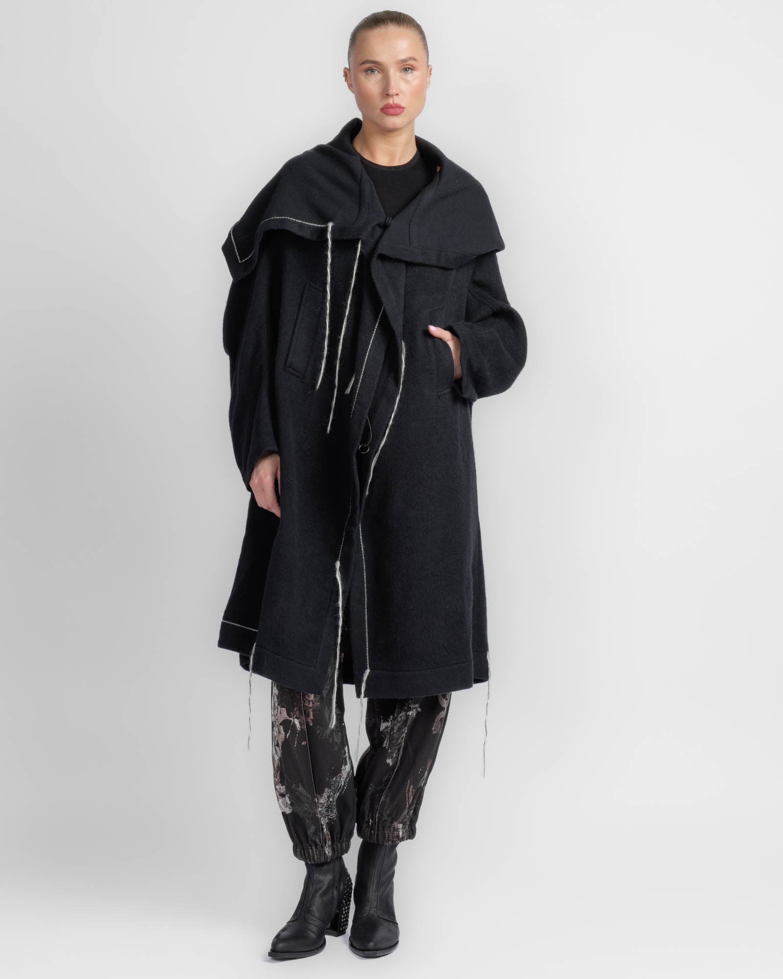 U-Design Sleeve Cape Coat