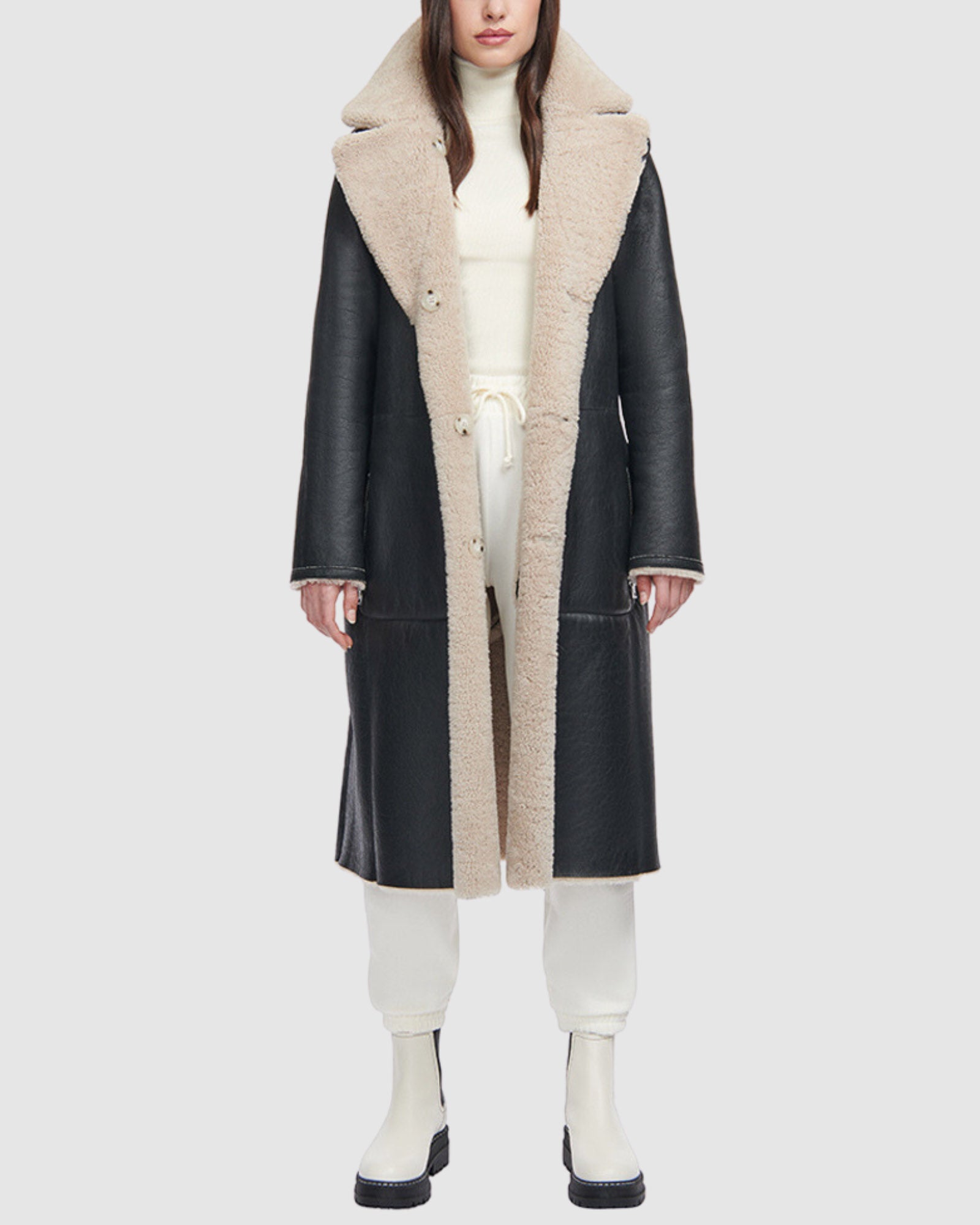 Zira Reversible Wool Coat - HISO | Luxury Designer Fashion