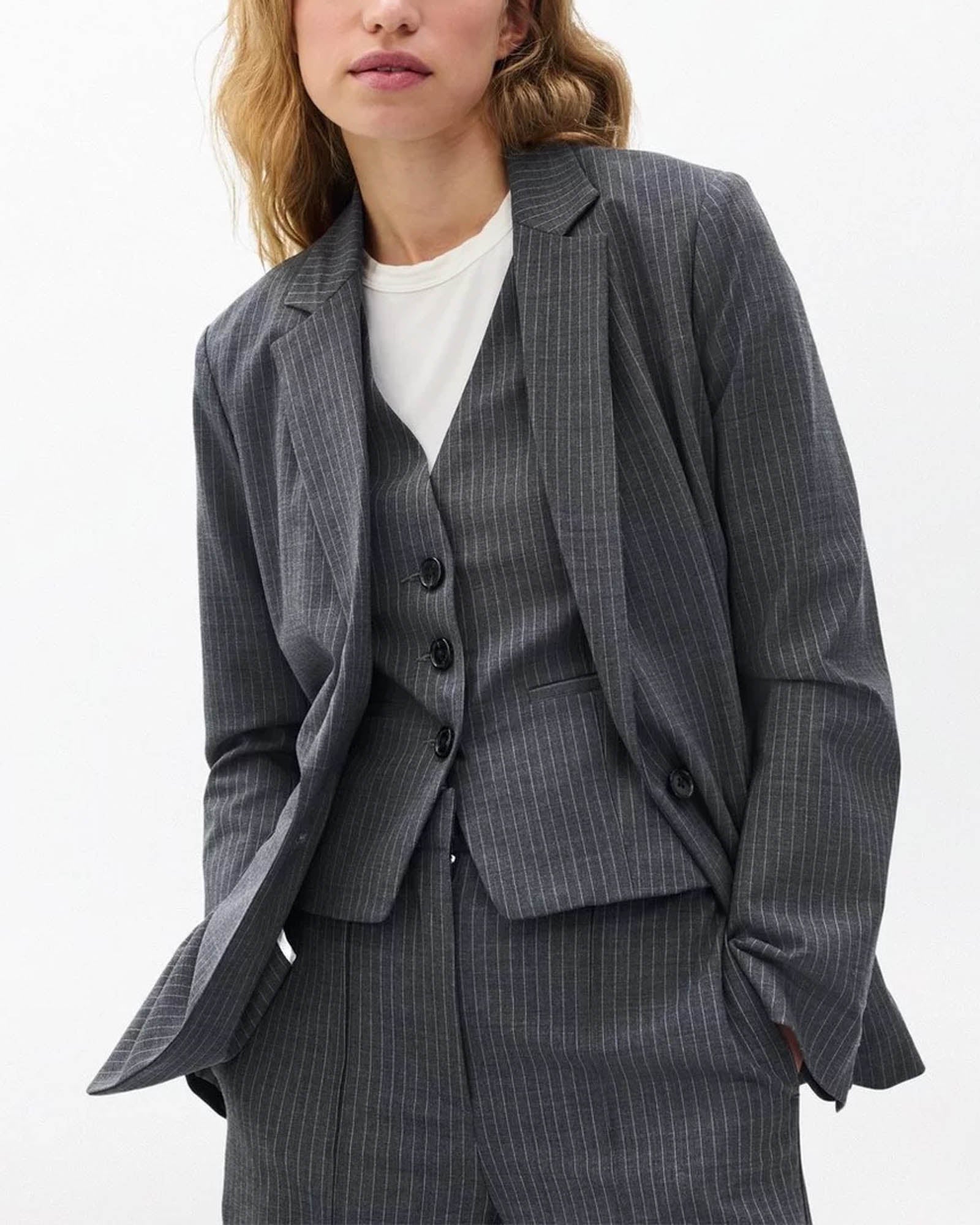 Ensemble blazer rayé Jennifer