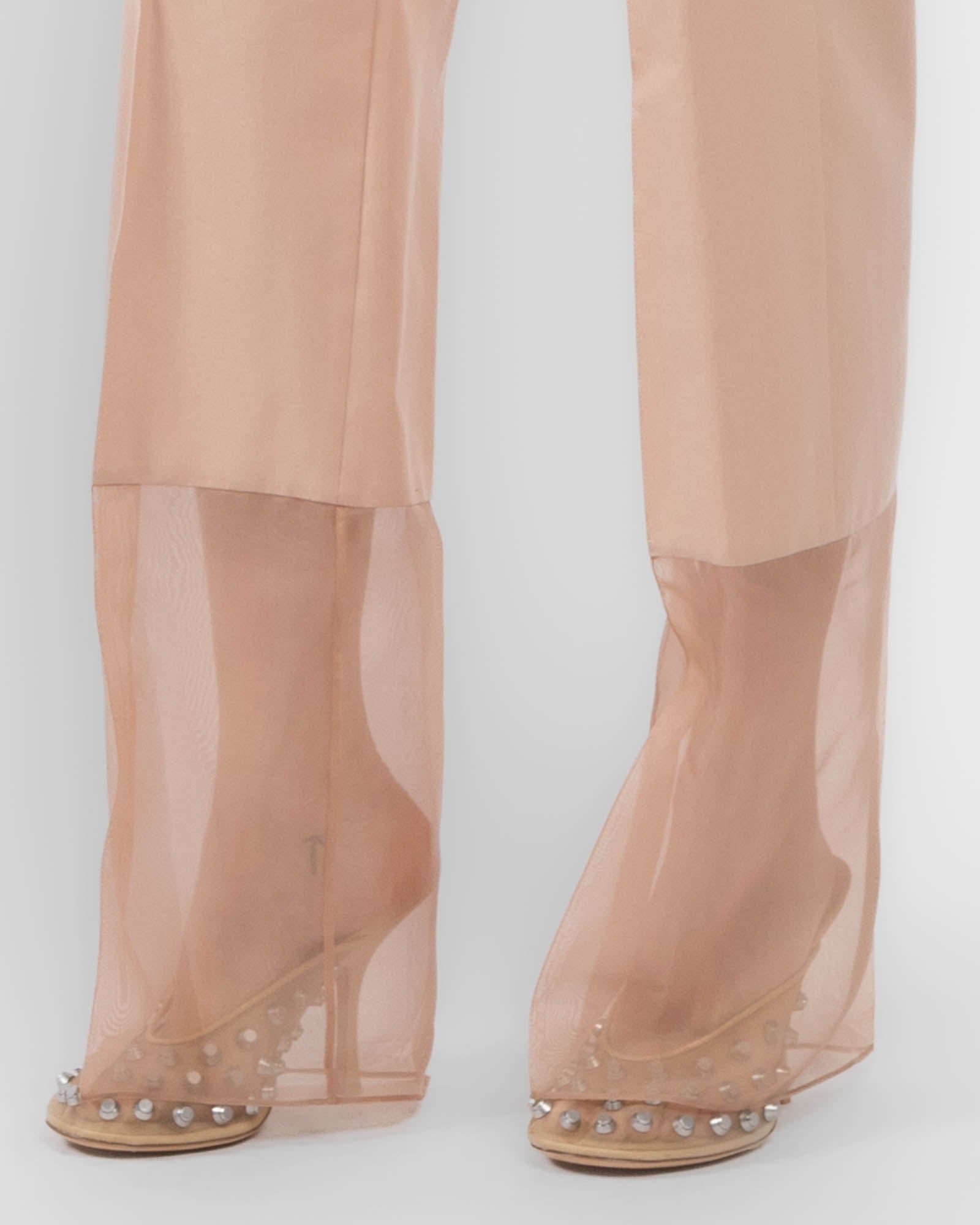 Sheer Hem Pants