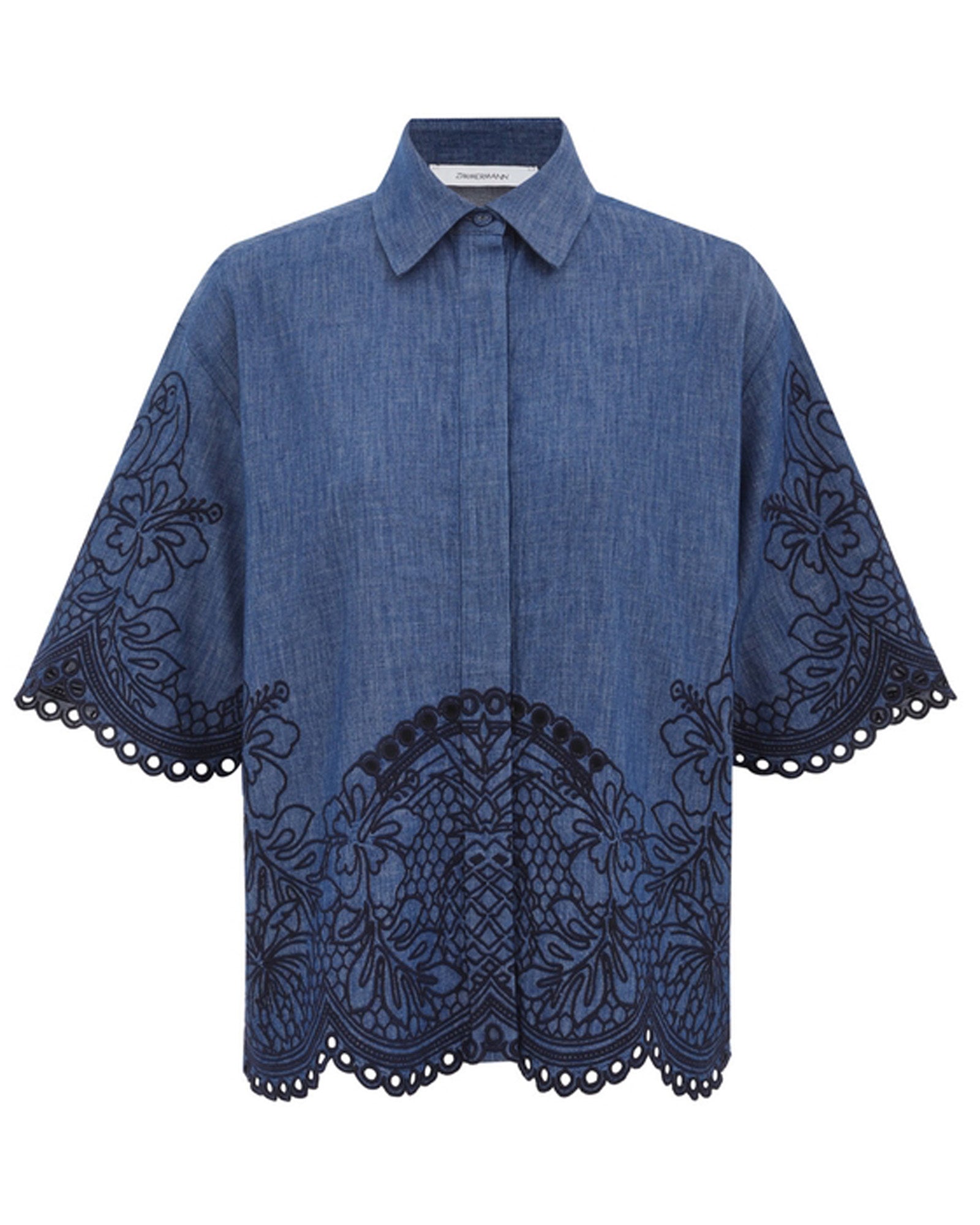 Coco Embroidered Denim Shirt