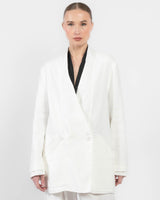Mixed Double-Breasted Jacket