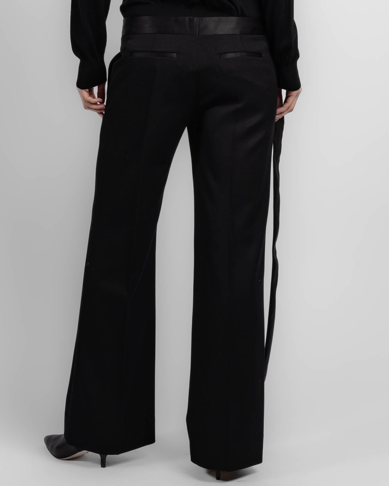 Satin Low Rise Trousers