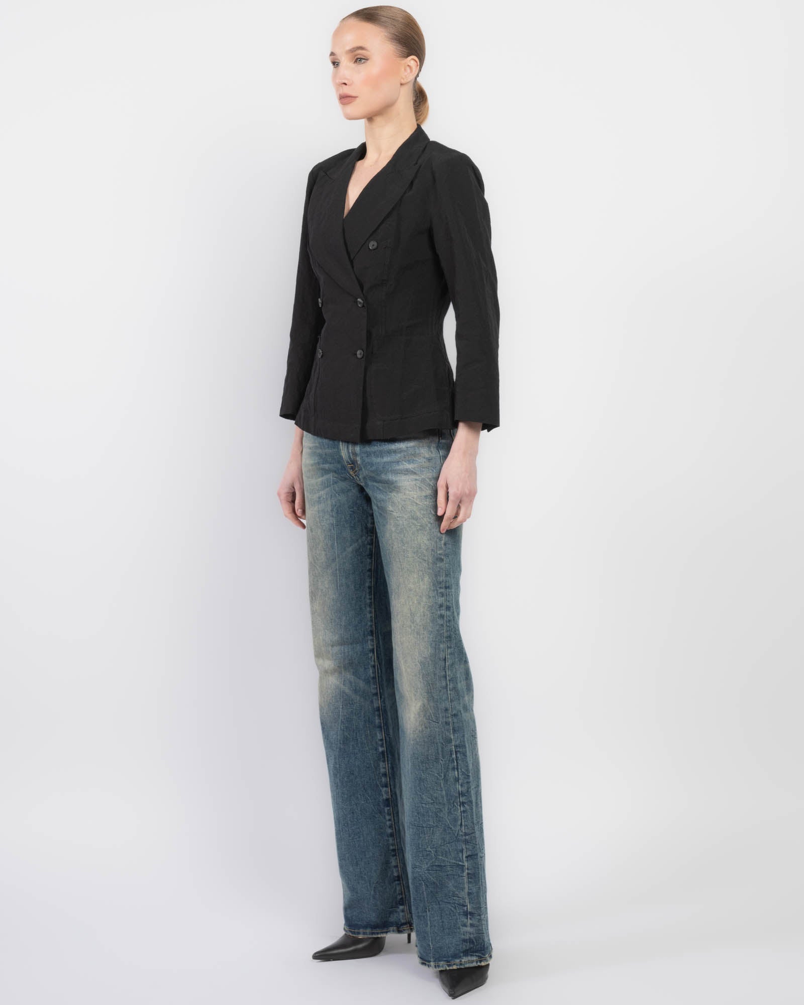 3/4 Sleeve Waist Jacket