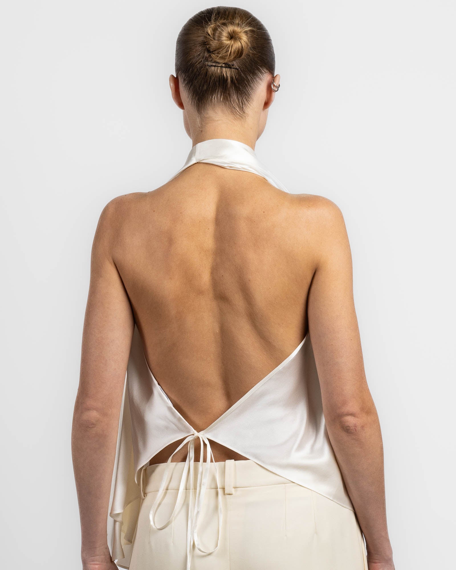 Satin Halter Blouse