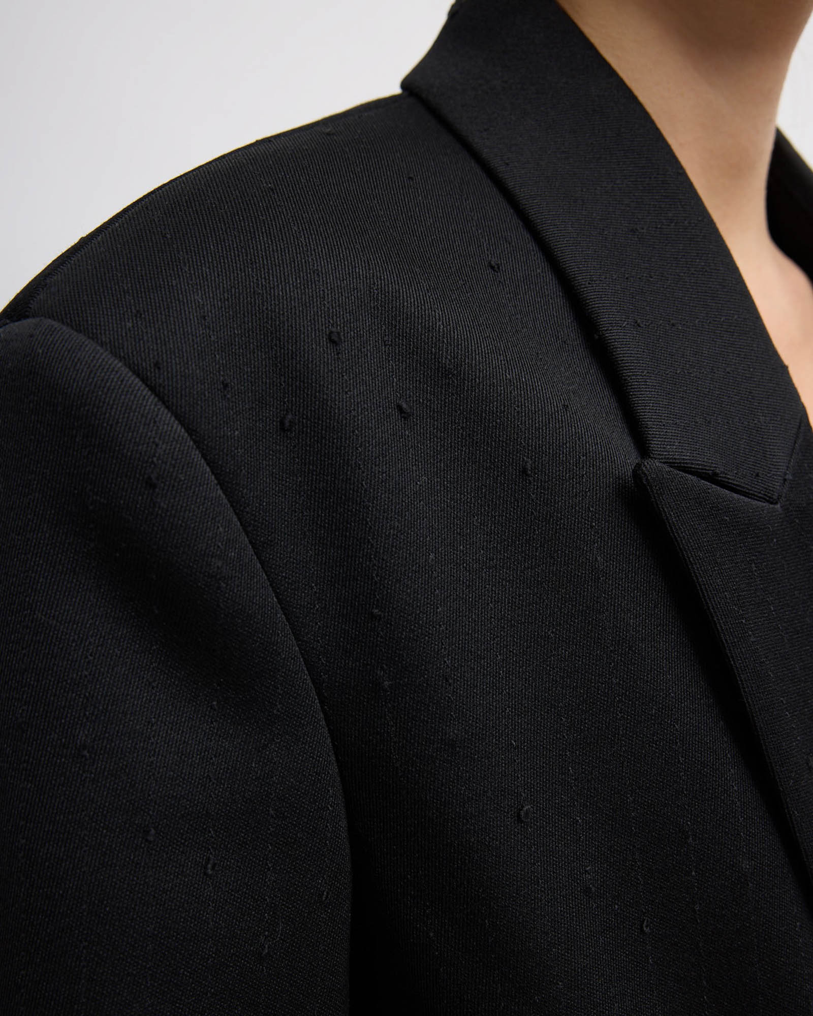 Blazer en laine avec découpe