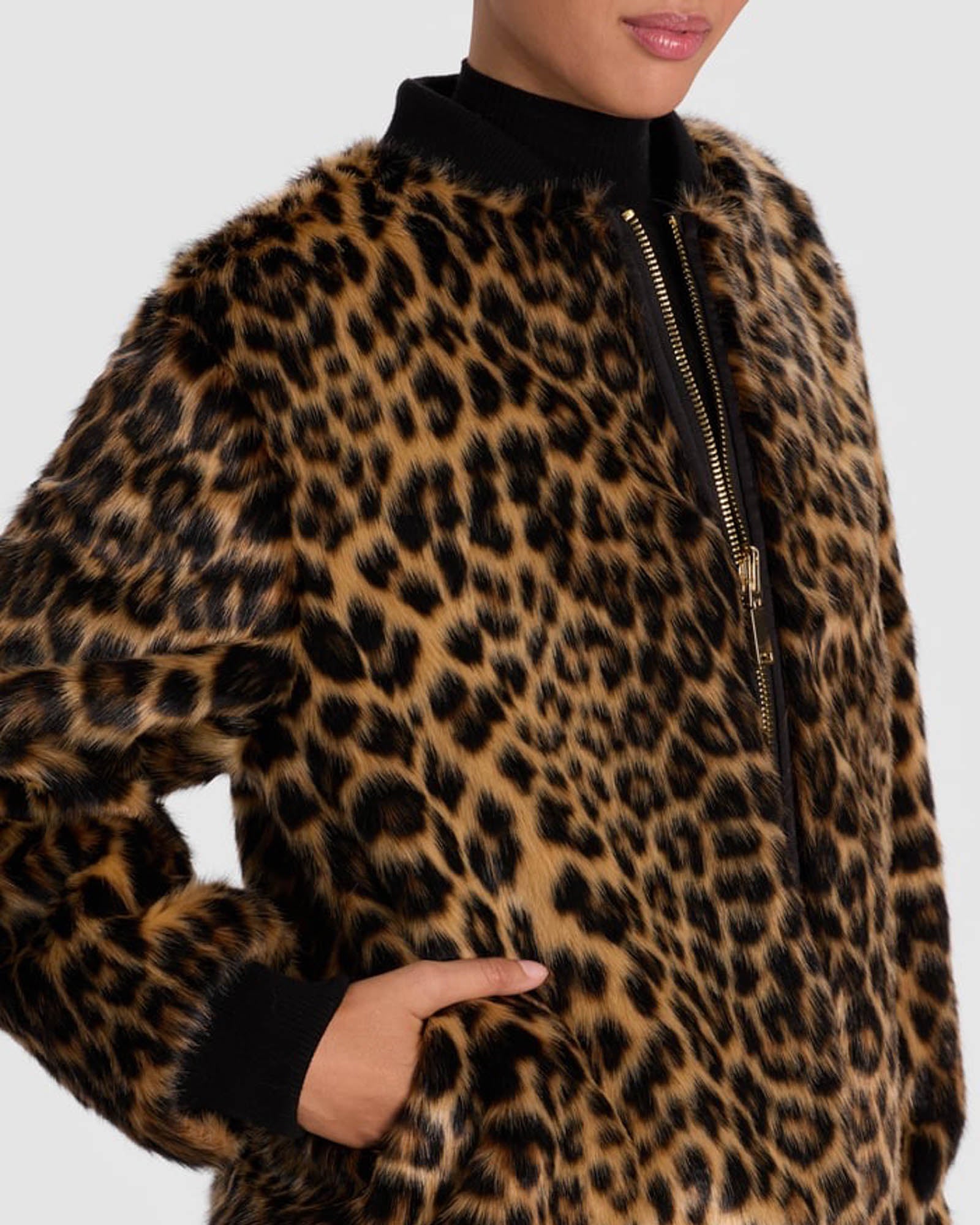 Becky Faux Fur Bomber Jacket