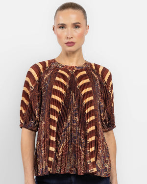 Dafne Pleat Top