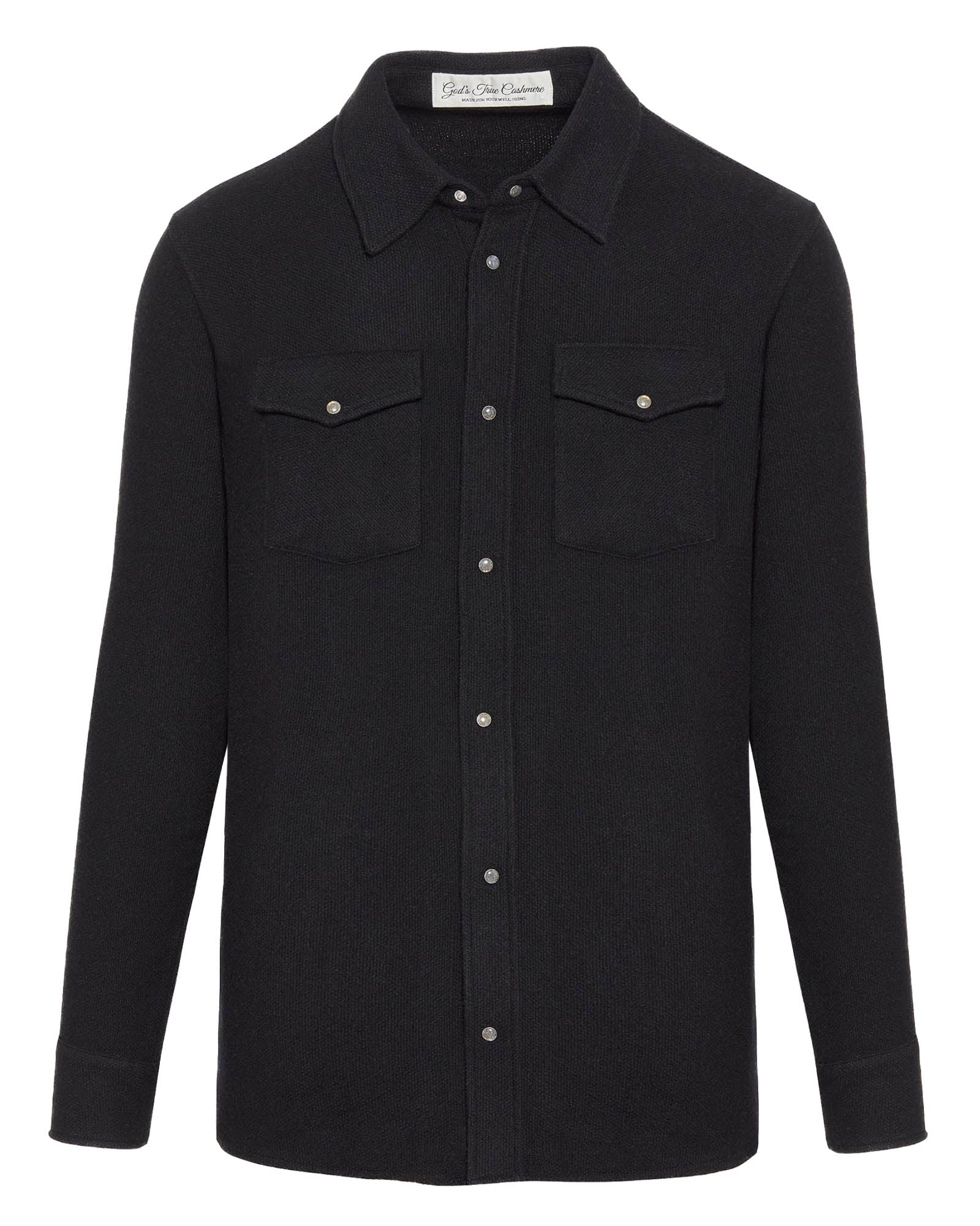 Chemise en cachemire noir