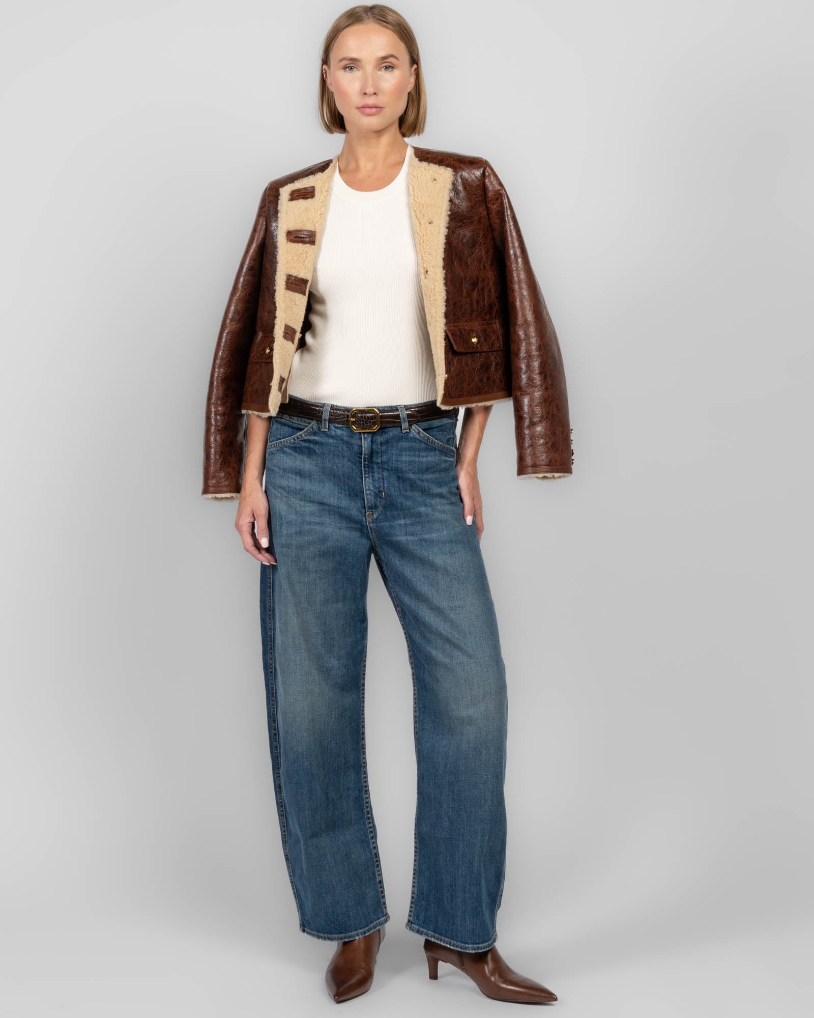 Manteau en peau lainée Zanie