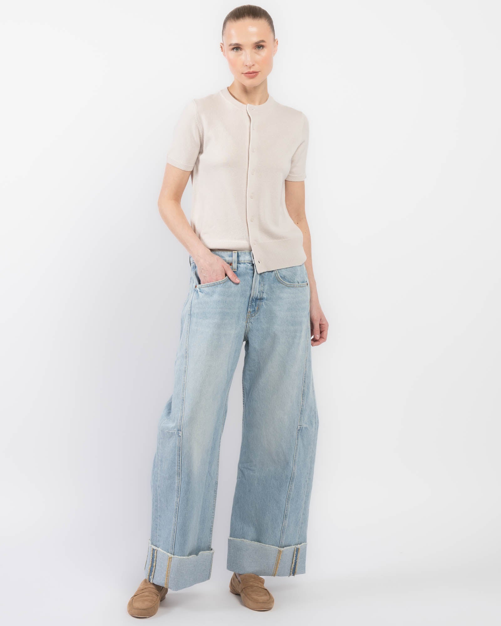 Relaxed Cuff Lasso Jeans