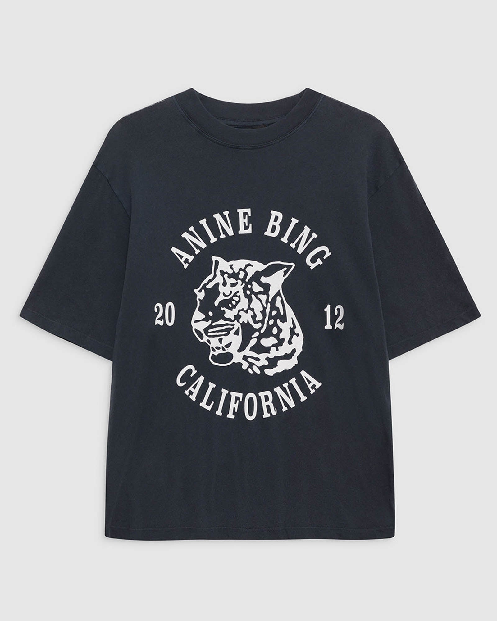 ANINE BING Avi Collegiate Leopard Tee