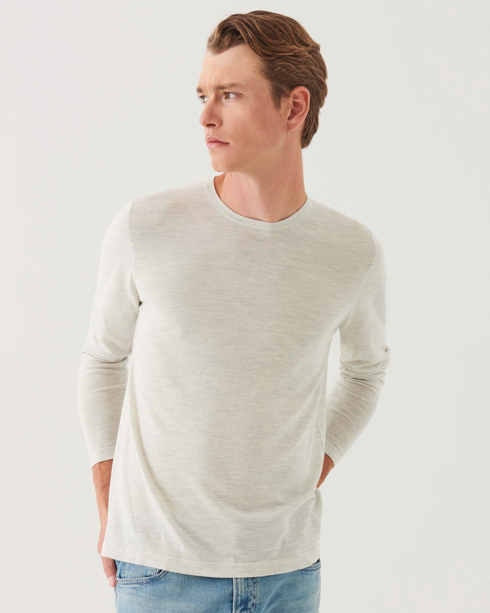 Cotton Cupro Crewneck