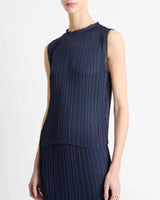 Pleated Crew Top
