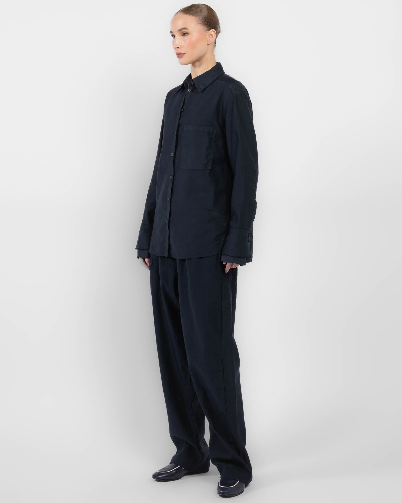 Double Cuff Mixed Shirt