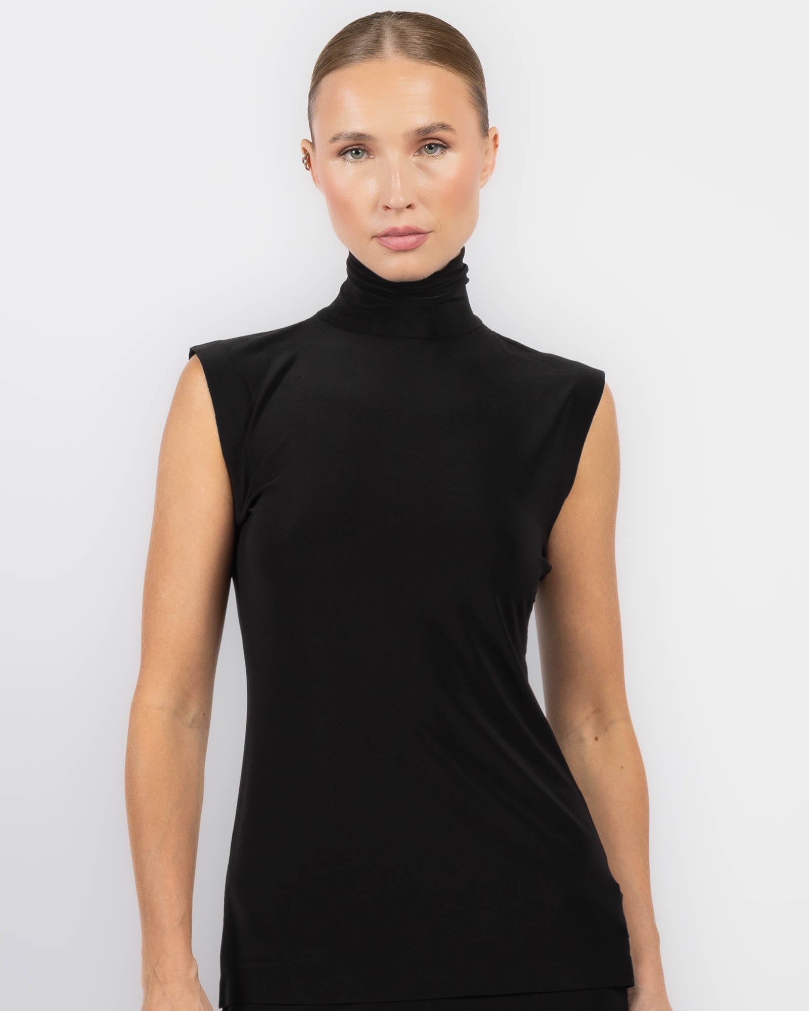 Sleeveless Turtleneck Top