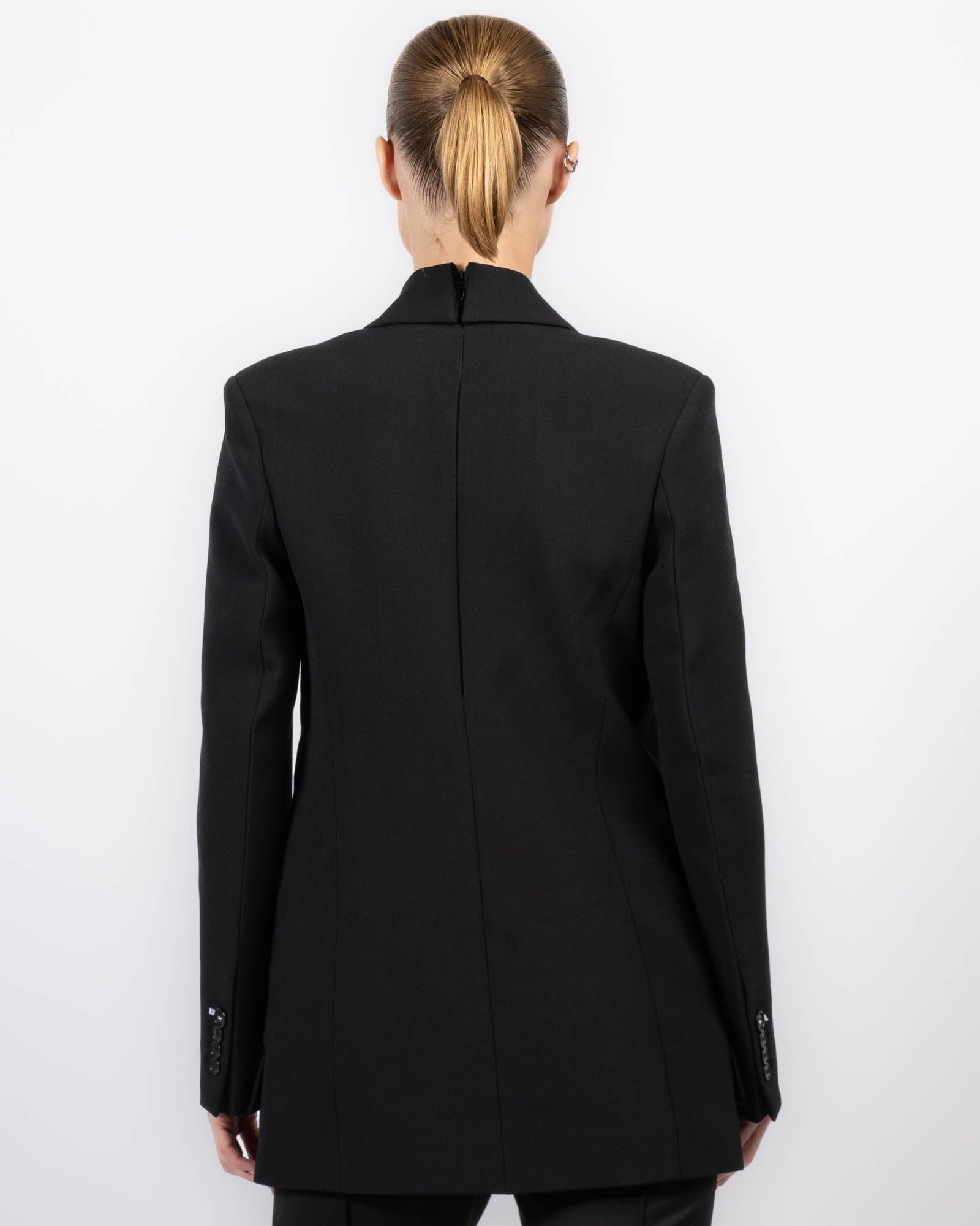 Veste longue à revers