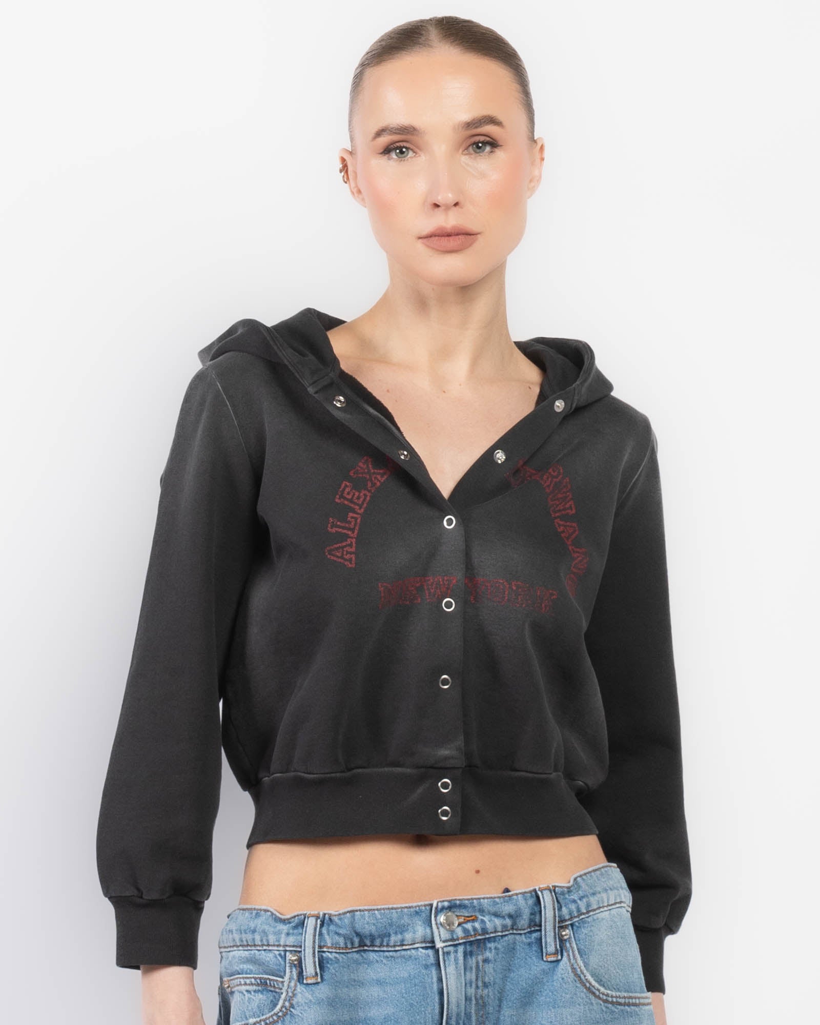 ALEXANDER WANG Shrunken Cardigan Hoodie