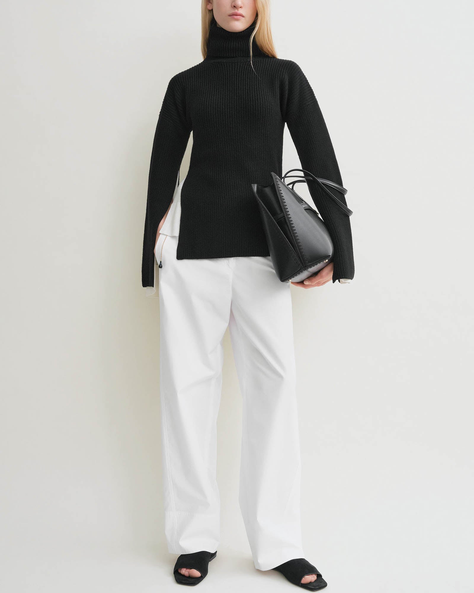 Slit Sleeve Sweater