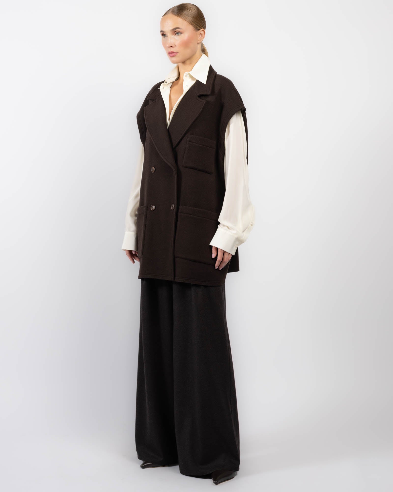 Double-Breasted Wool Vest