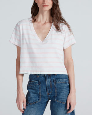 Shrunken V T-Shirt Stripe