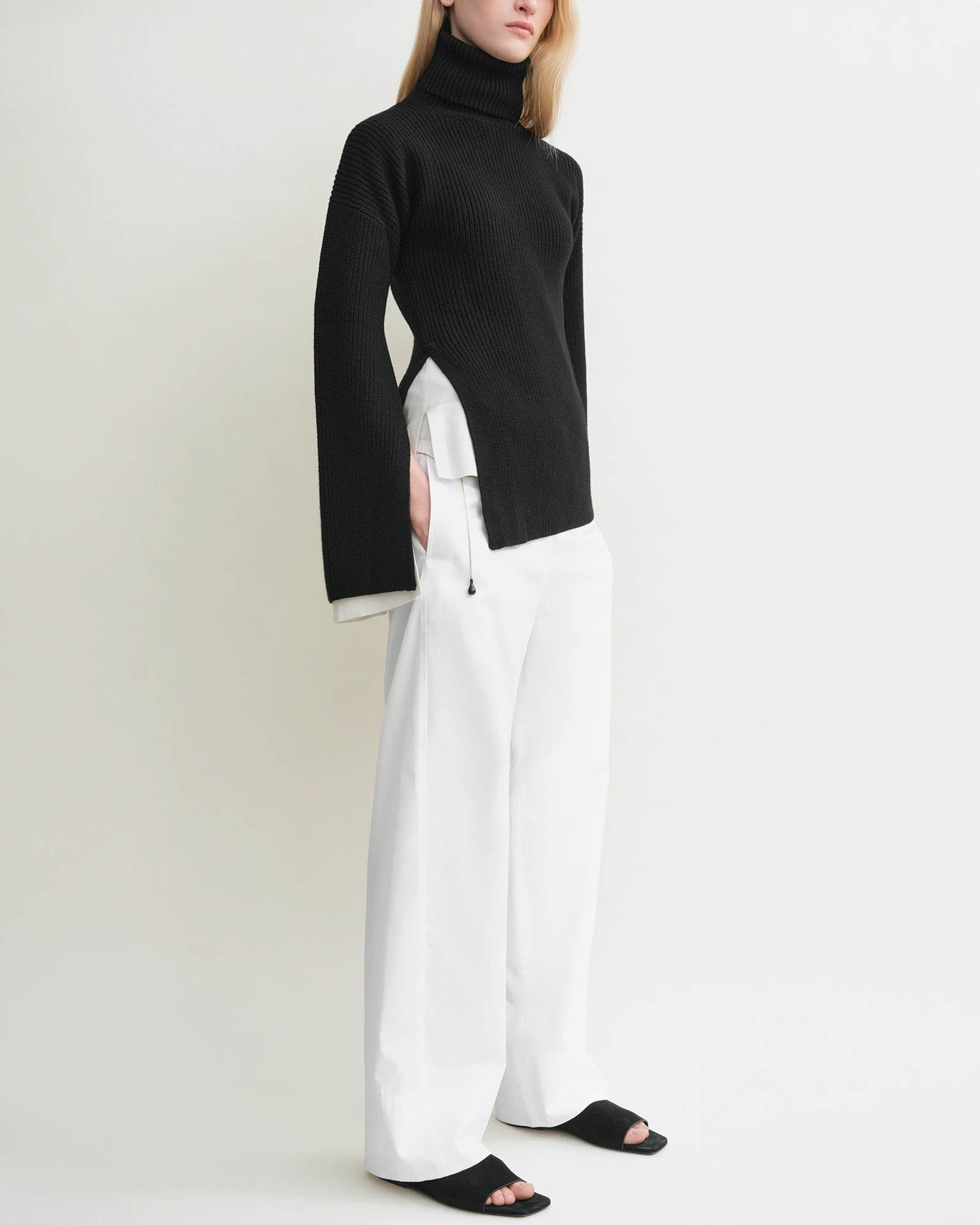 Slit Sleeve Sweater