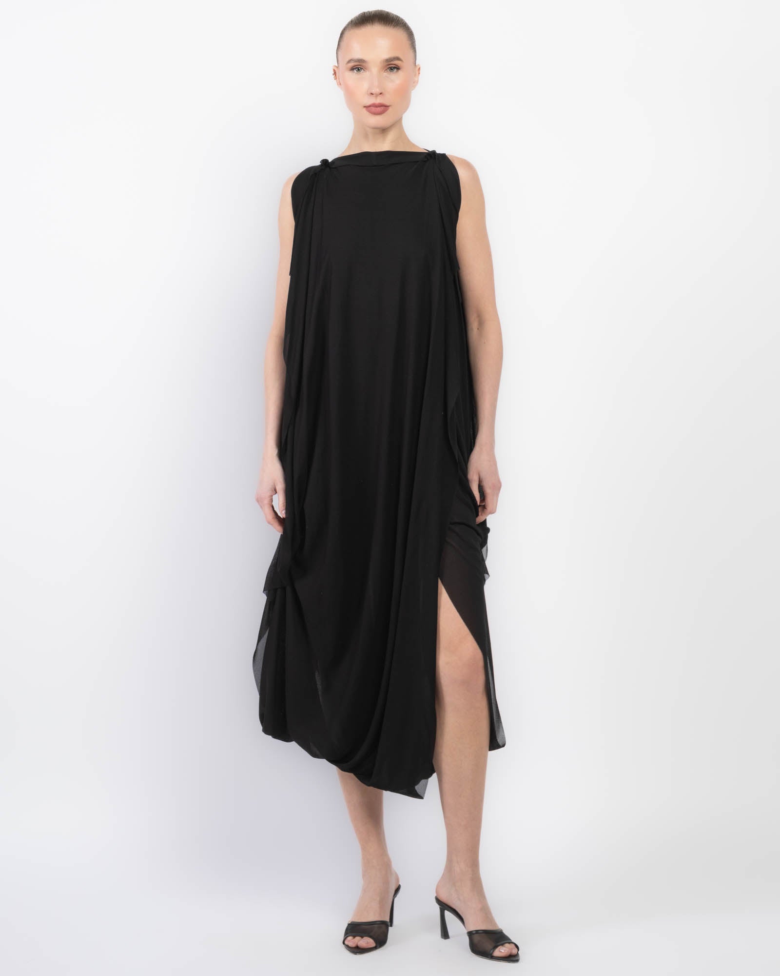 Drape Sheer Dress