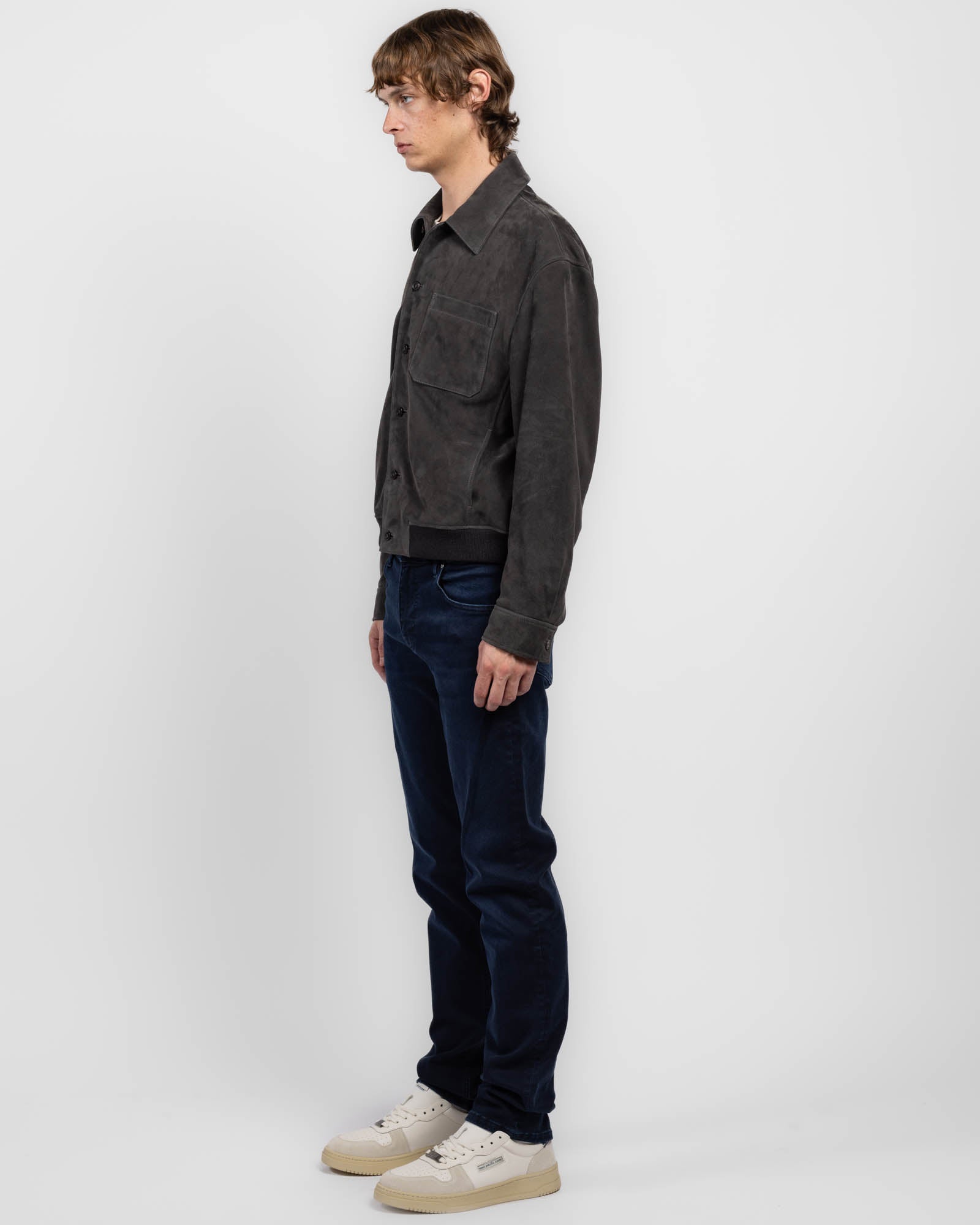 Blouson aviateur en daim