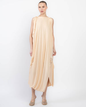 Robe drapée transparente