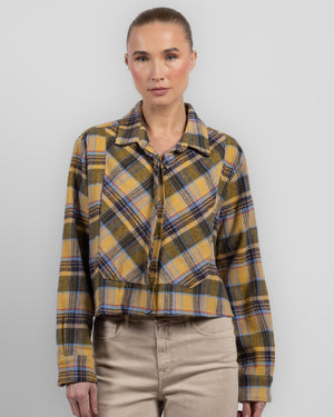 Chemise en flanelle à bavette