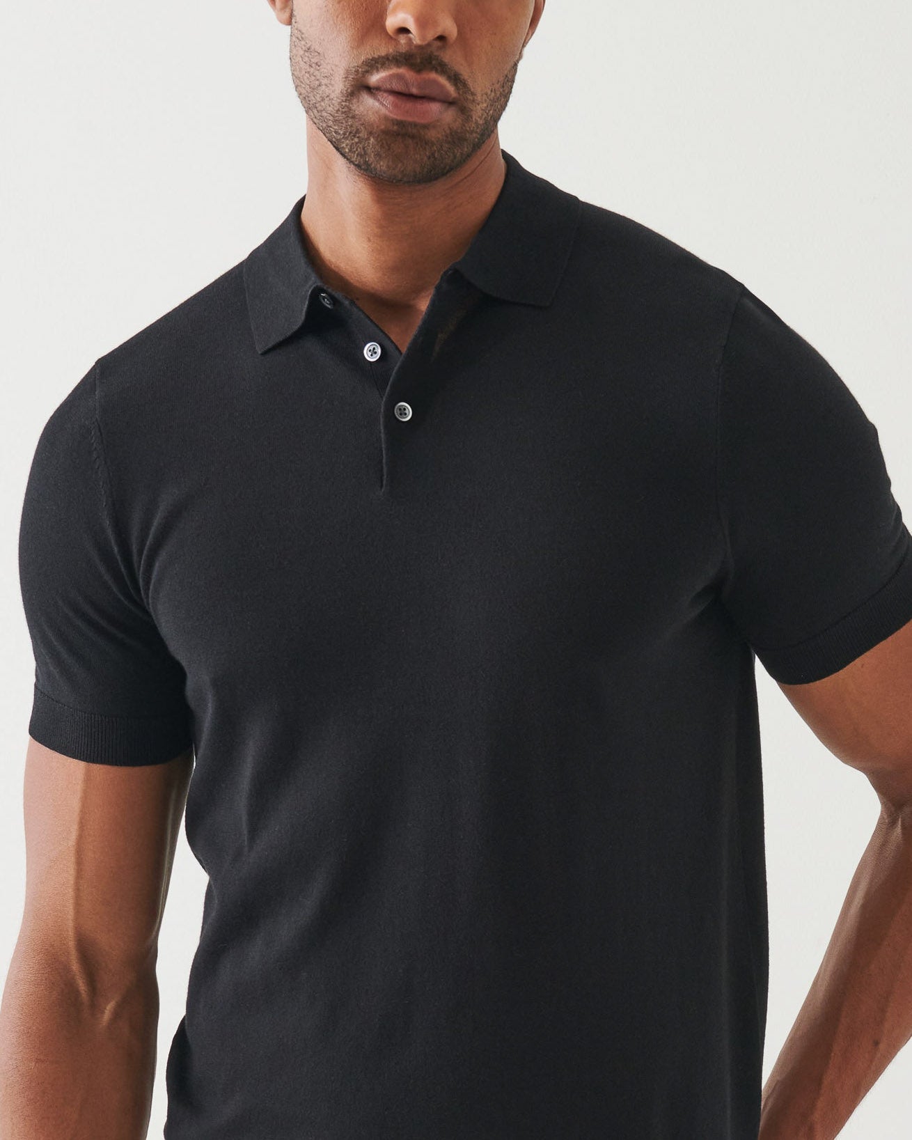 Cupro Button Polo