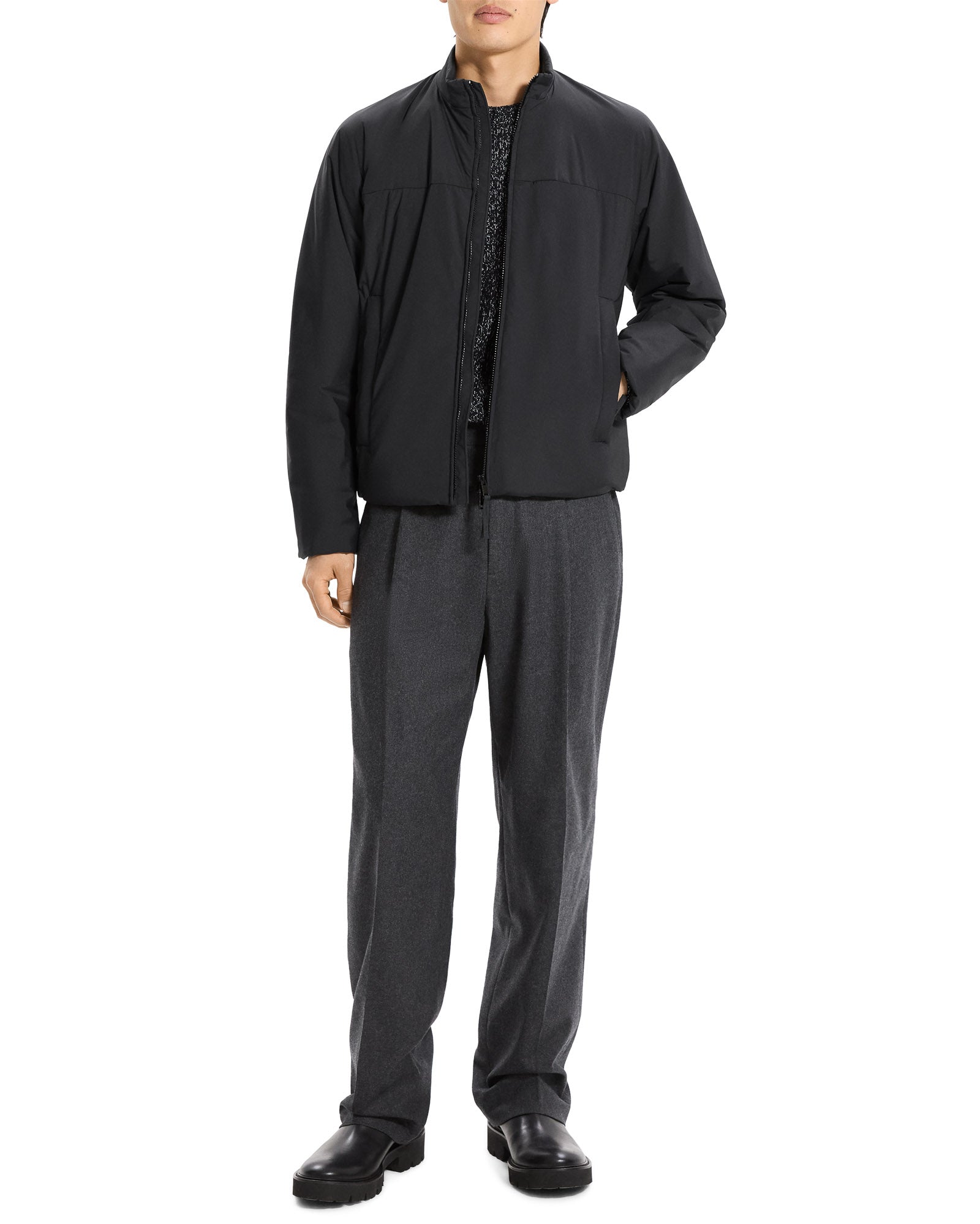 Layer Stand Collar Jacket