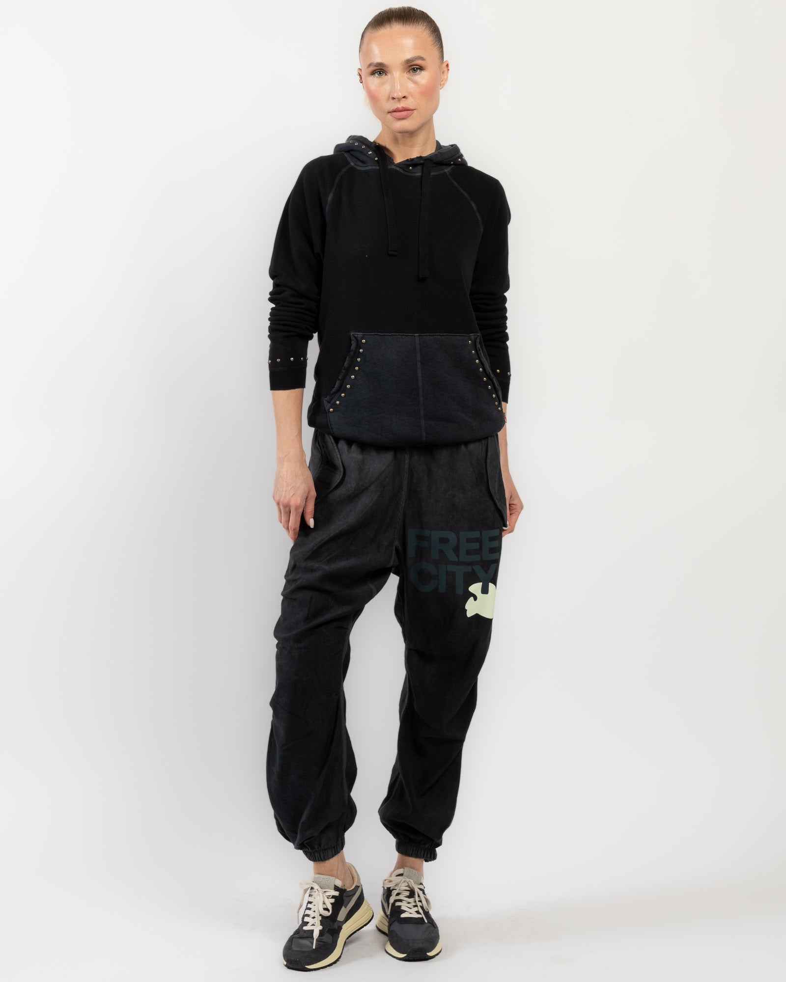 Sweat à capuche rétréci super vintage