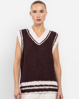 V-Neck Knit Vest