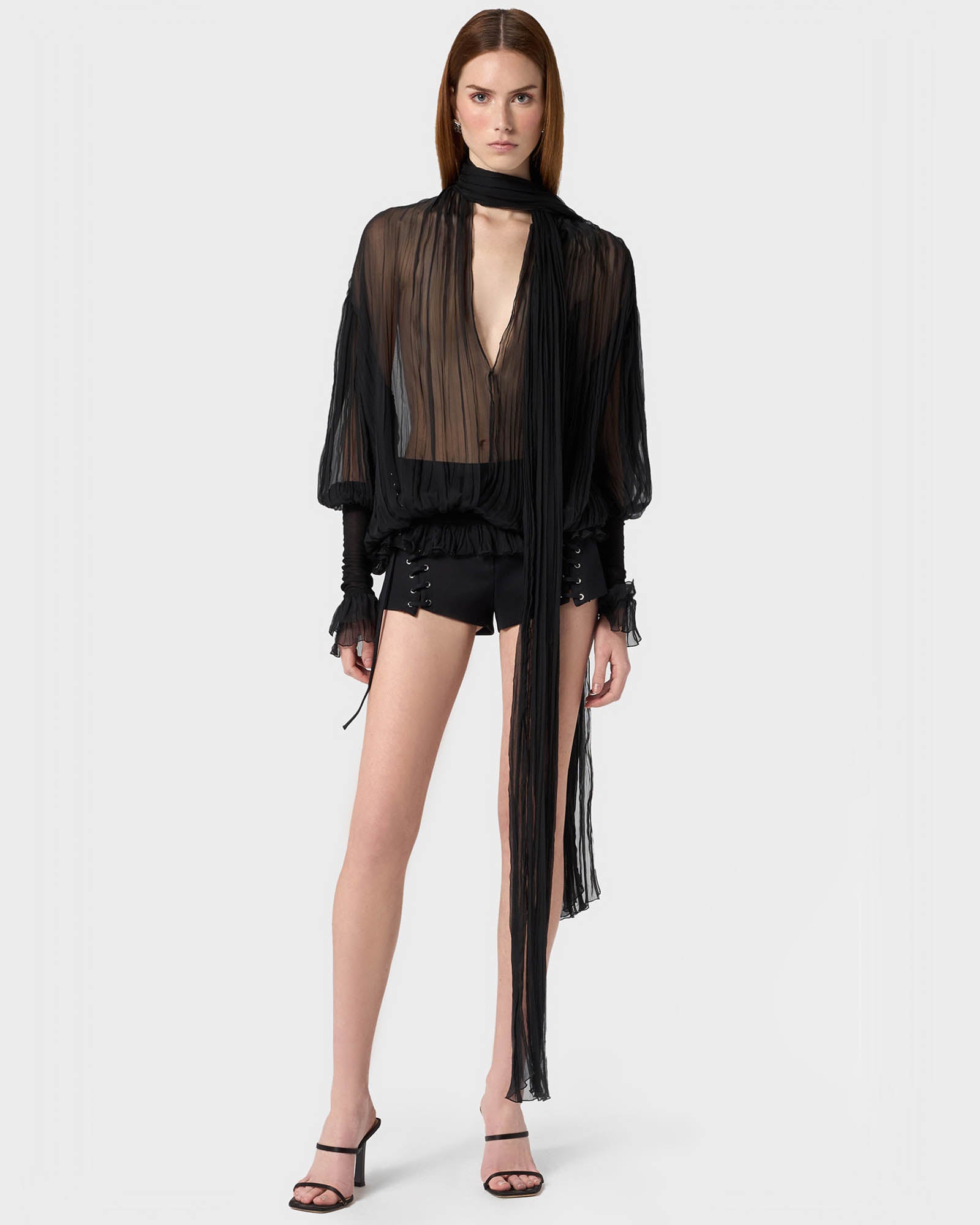 Chiffon Plisse Blouse