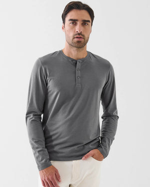 Chemise Henley extensible à manches longues