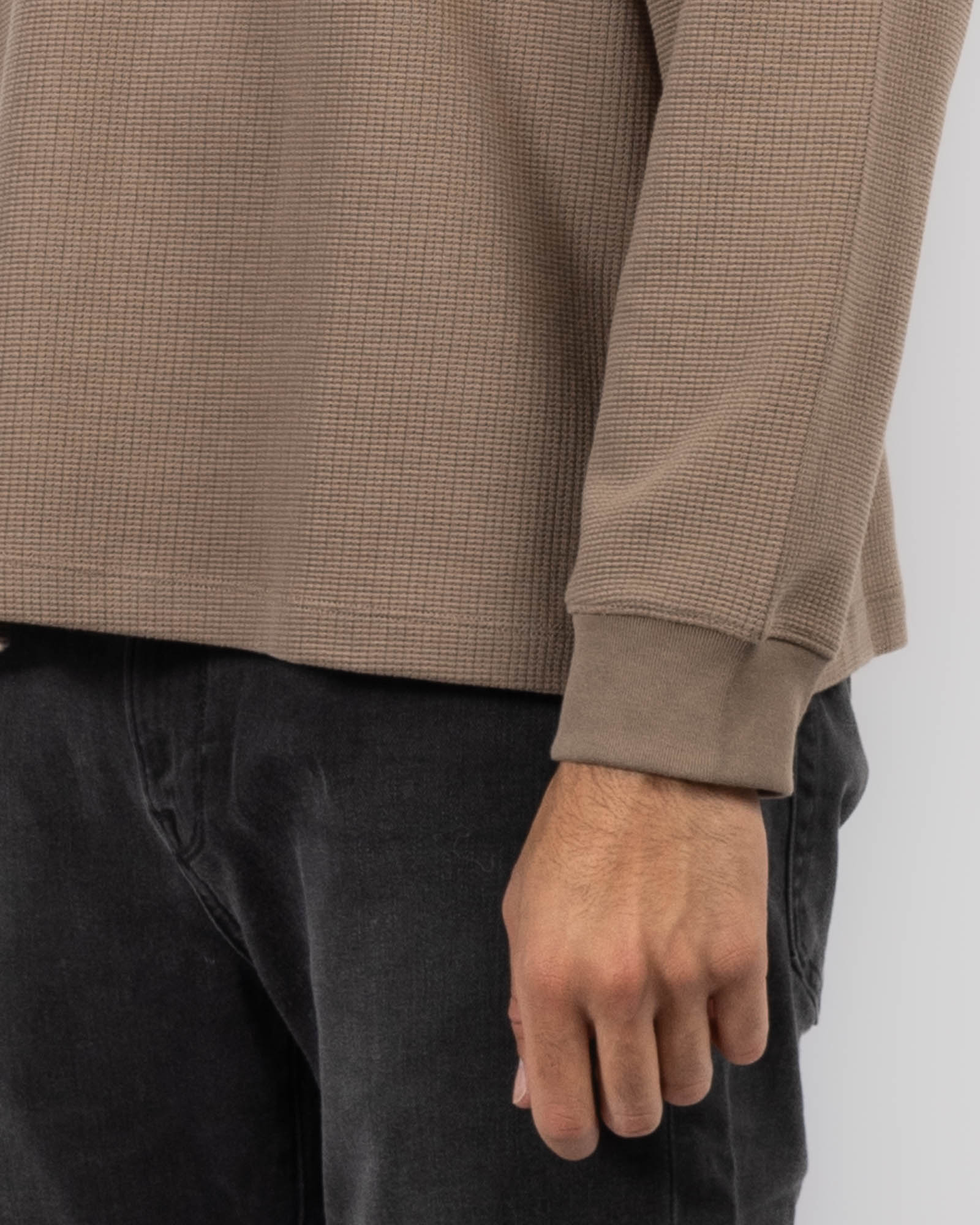 Haut gaufré à manches longues