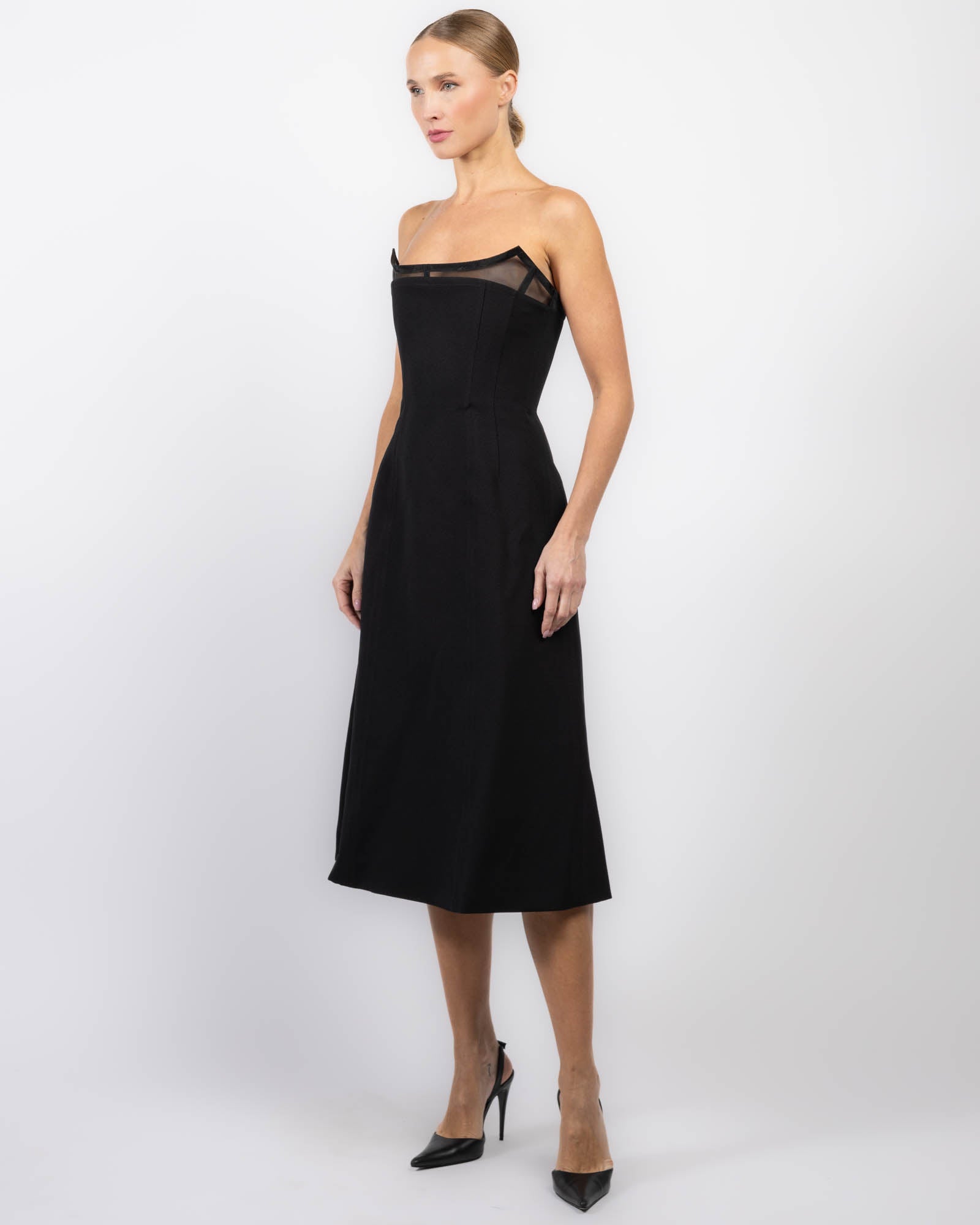 Robe double en crêpe