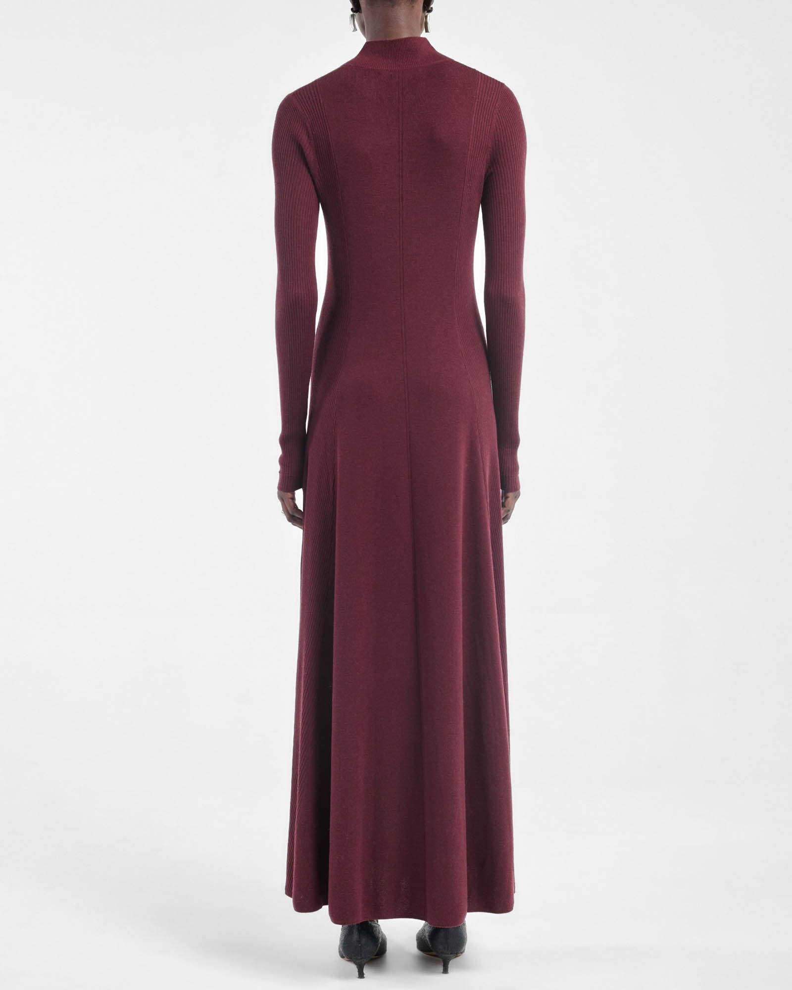 Robe à godets côtelés